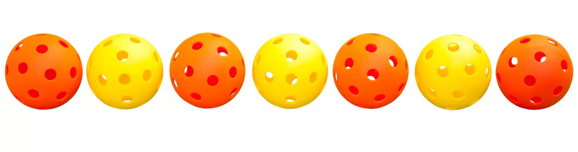 Pickleball Orange and Yellow Balls